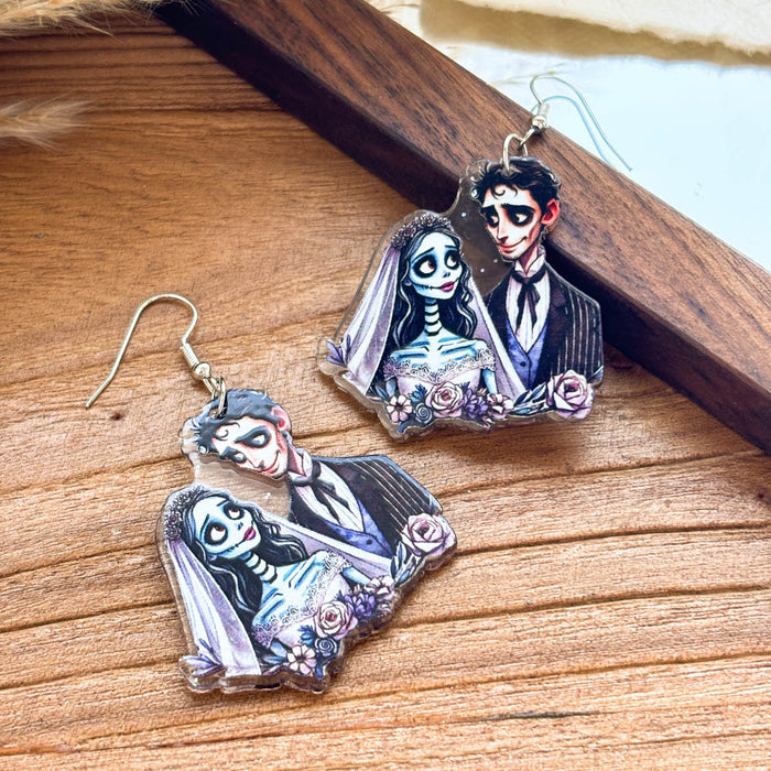 Wholesale Creative and personalized Halloween dark gothic cartoon character women's earrings