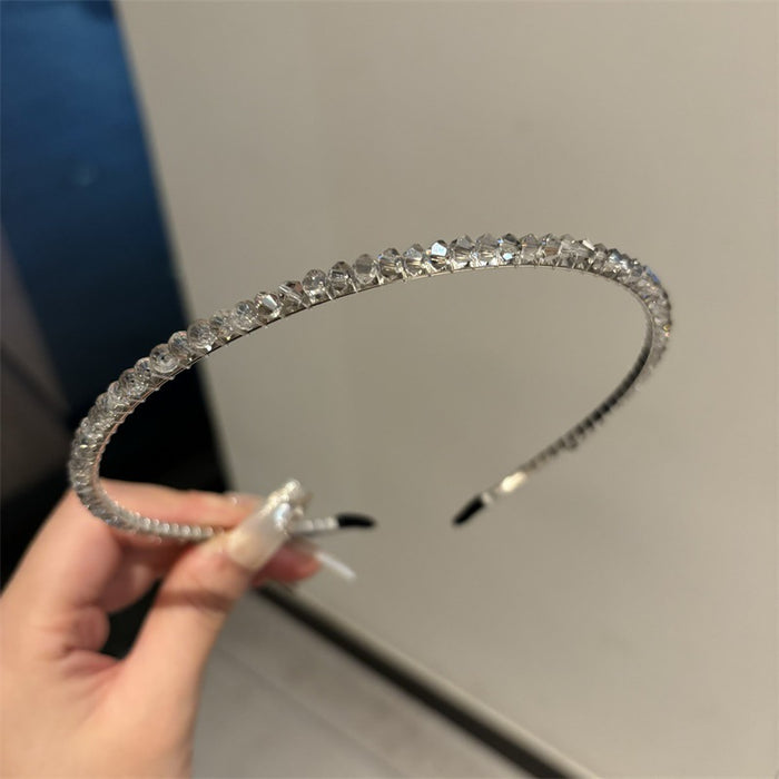 Wholesale  All-match Hair Accessories  Crystal Beads Pressurize Hair Fine Hair Band  Headband Hair Card