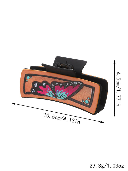 Wholesale Western Style Cactus Feather Sunflower Leather Shark Clip Women' s Hairpin