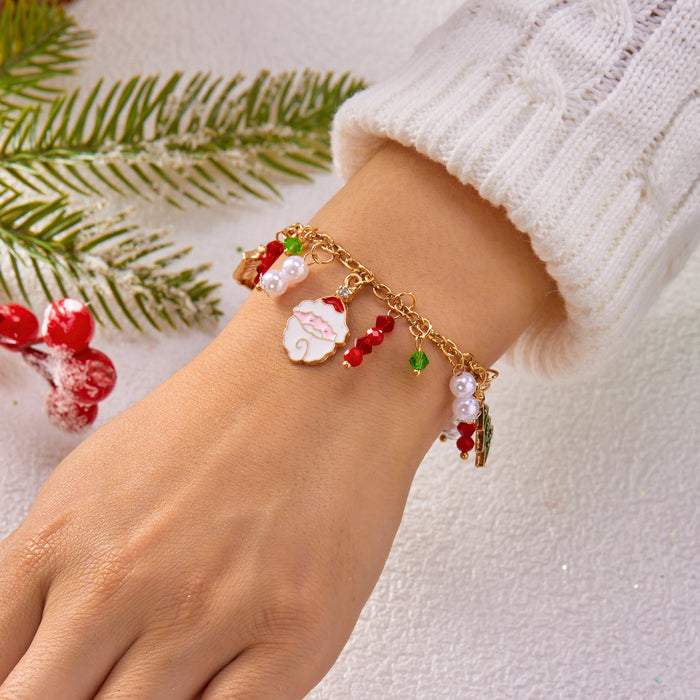 Wholesale Creative cartoon Christmas-themed pendant bracelet