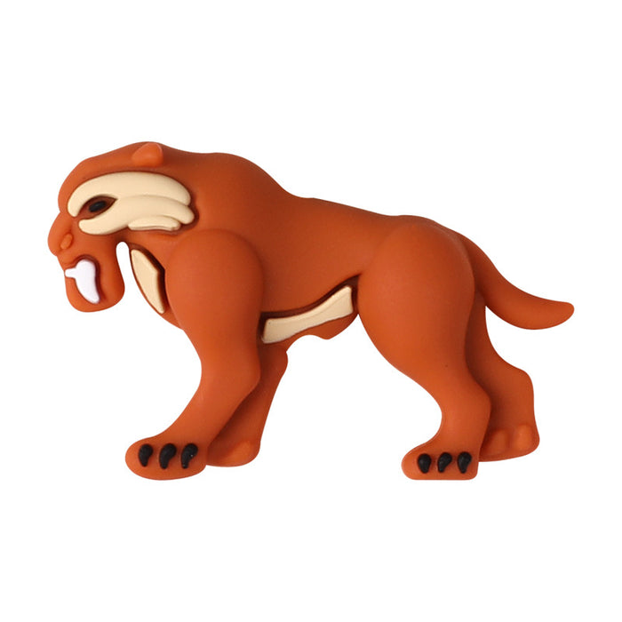 Wholesale 20pcs Cartoon Animal 3D Silicone Beads Straight Hole Creative Cute Animal Female Keychain Glue Beads