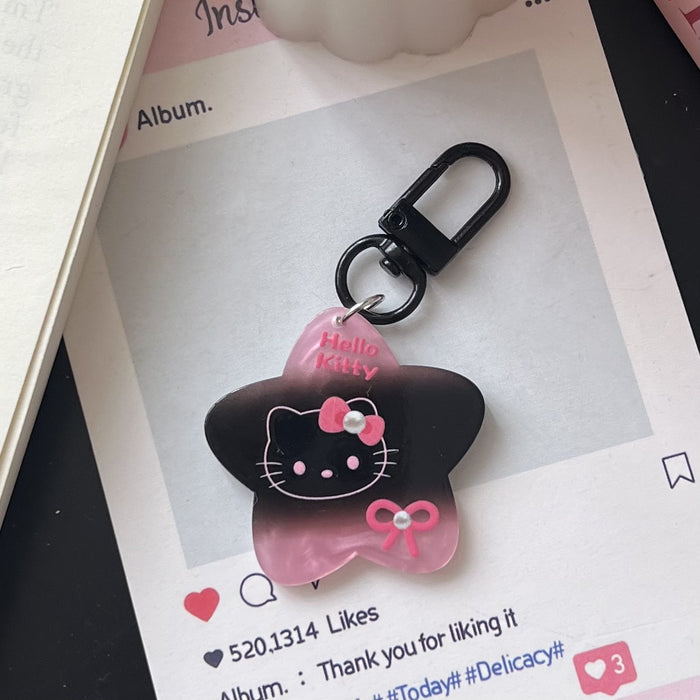 Wholesale  All-match Pink  Star Keychain