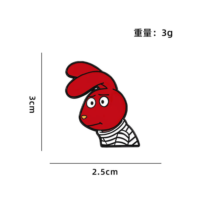 Wholesale Anime rabbit prison brooch animal peripheral versatile metal badge clothing bag accessories collar pin brooch