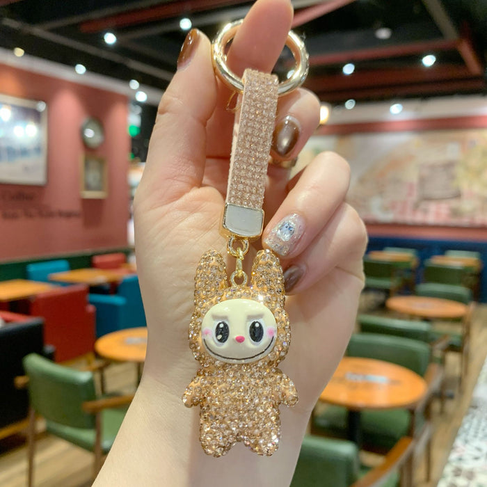 Wholesale Rhinestone-Embellished Rhinestone Keychain