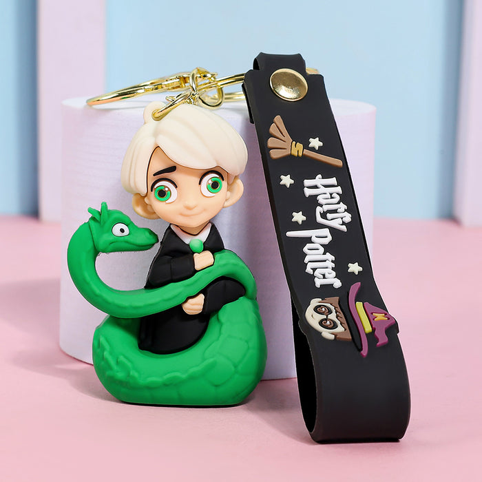 Wholesale 3pcs Silicone Cartoon Keychain Bag Charm Gift