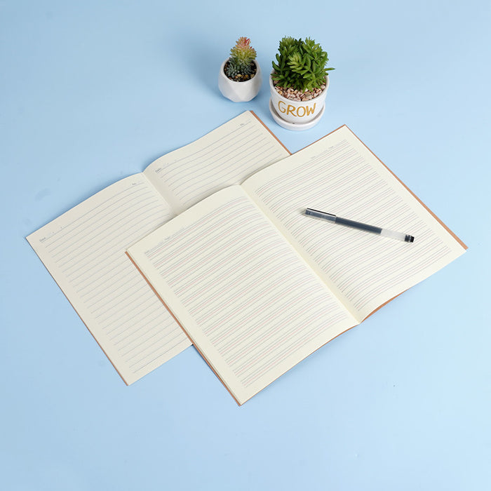 Wholesale 12pcs lined notebook cowhide simple high value student notebook English notebook