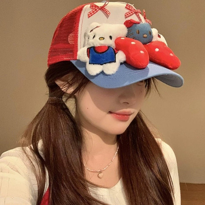 Wholesale Cute Cat Bow Cap Children Small Breathable Baseball Cap