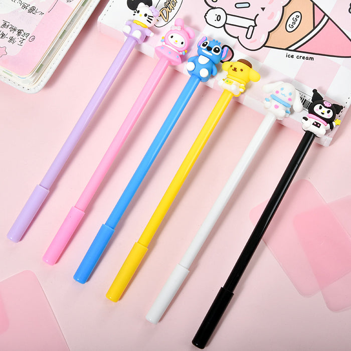 Wholesale Random Cartoon gel pen cute student supplies stationery black carbon pen