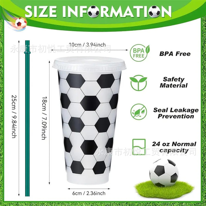 Wholesale 10pcs World Cup Football-Themed Water Bottle 24oz