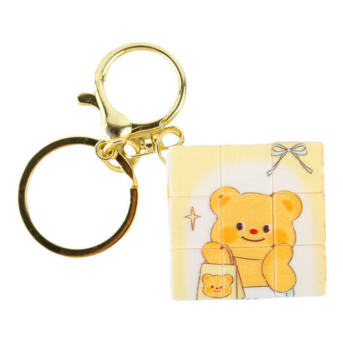 Wholesale Creative Rubik's Cube Keychain Cute and Playable Third Order Rubik's Cube Keychain Children's Bag Pendant Gift