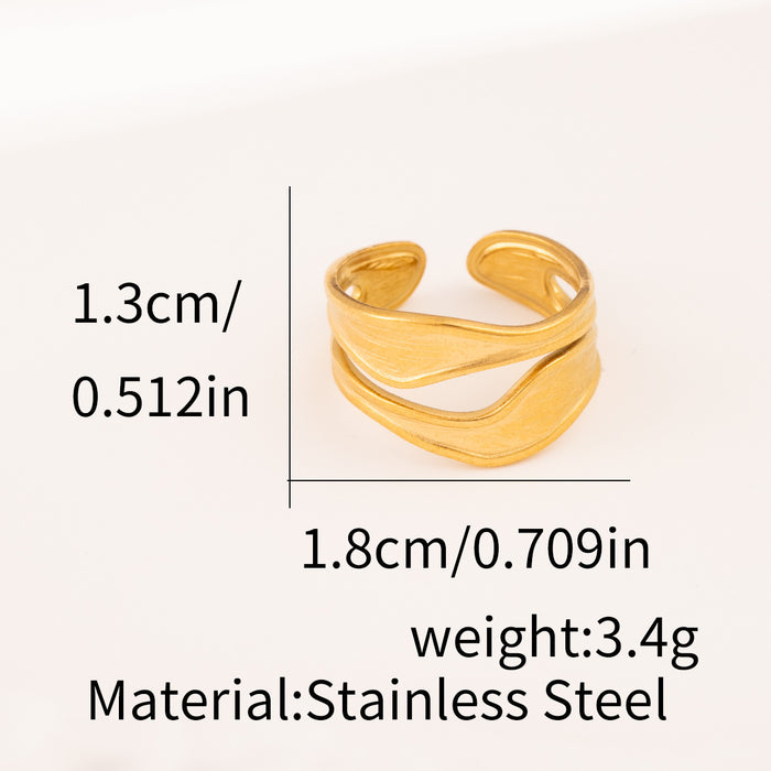 Wholesale A luxurious geometric stainless steel ring