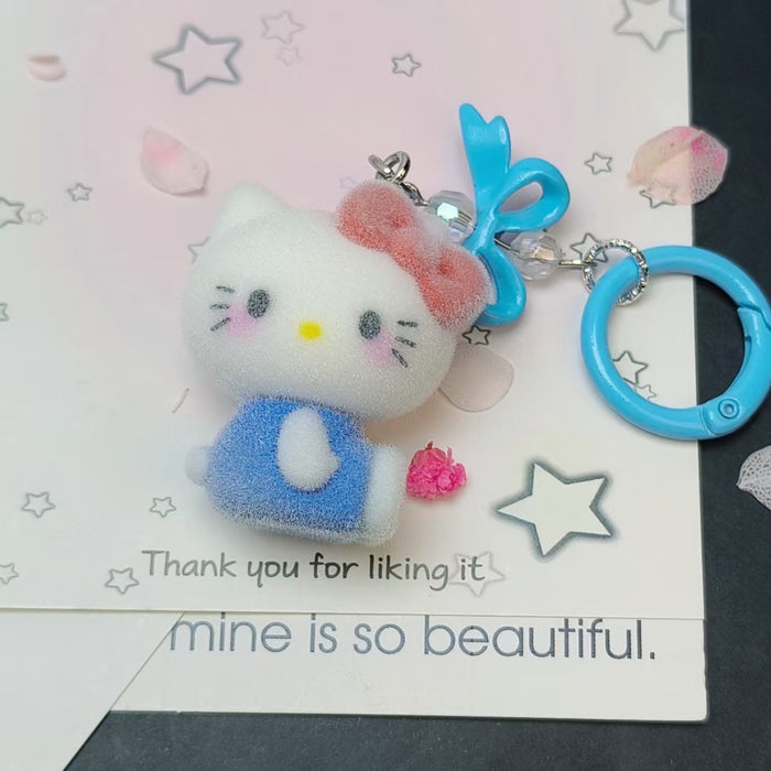 Wholesale flocked cute doll keychain