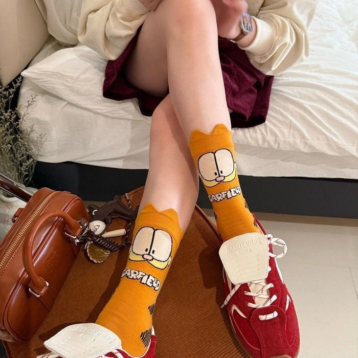 Wholesale Cute Socks for Children, Girls, Middle Socks, Autumn/Winter Long Socks, Stacked Socks, Creative and Bizarre Design