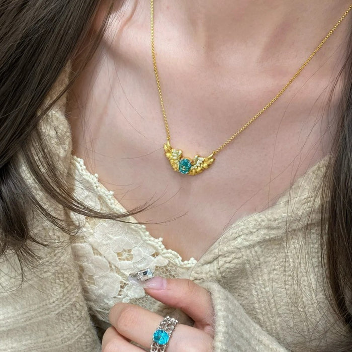 Wholesale  S925 Sterling Silver Butterfly Necklace Gift Female Niche Personalized Pendant