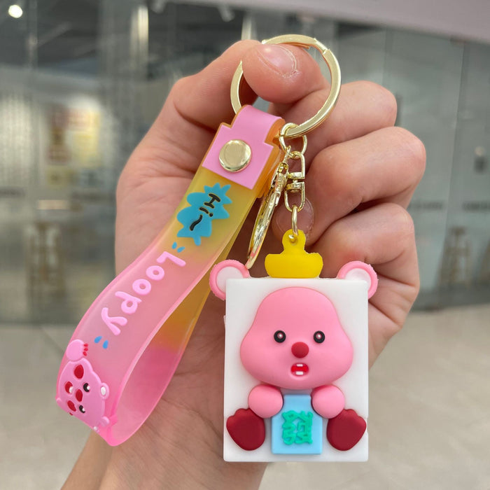 Wholesale Keychain pendant, internet famous figurine pendant, small gift cartoon car keychain