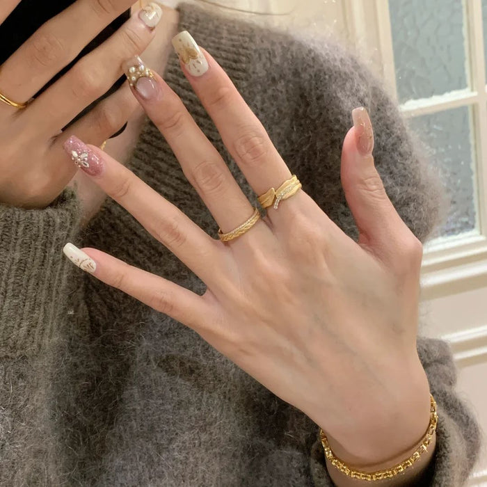 Wholesale Exquisite frosted ring with adjustable opening for niche, high-end, light luxury, versatile