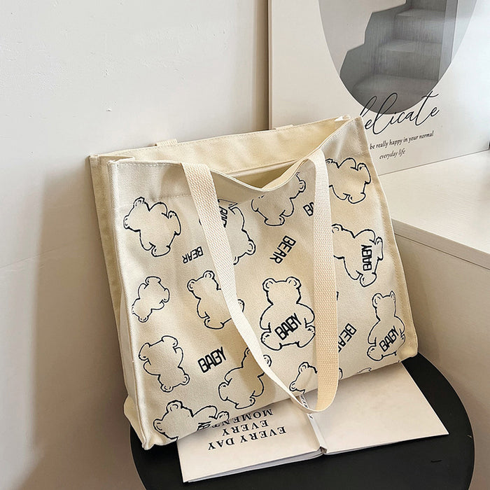 Wholesale canvas tote bag fashion shoulder bag large capacity tutorial bag