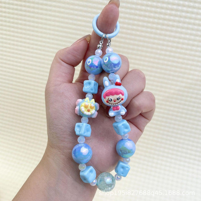 Wholesale Cartoon windmill hand-painted beads mobile phone chain bag decoration pendant accessories mobile phone chain