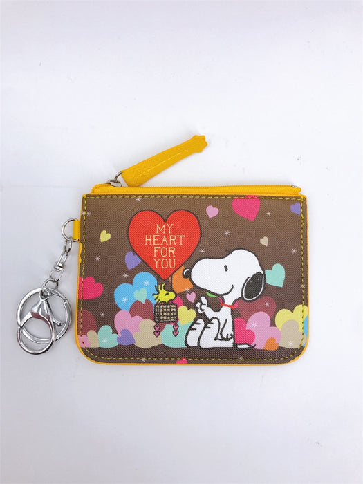 Wholesale PU Cartoon Printing with Key Ring Card Holder Coin Purse JDC-WT-YaLL020