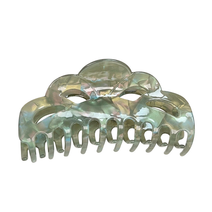 Wholesale Cloud Pattern Hollow Hair Clip Colorful Green PVC Fashion Accessory