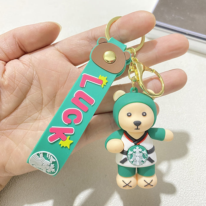 Wholesale Bear Fitness Keychain Bag Pendant Doll