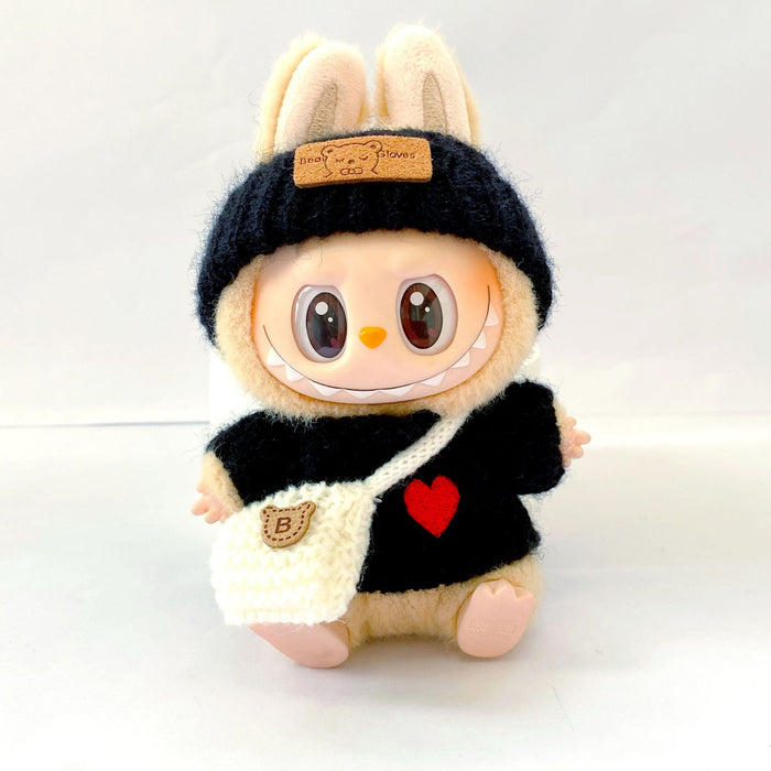 Wholesale Wear red heart sweater with letters and a hat,  a little bear knitted hat,  and a baby clothes