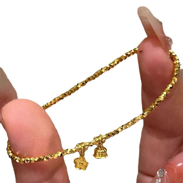 Wholesale Broken gold lily of the valley flower bracelet for women, light luxury luxury beaded bracelet