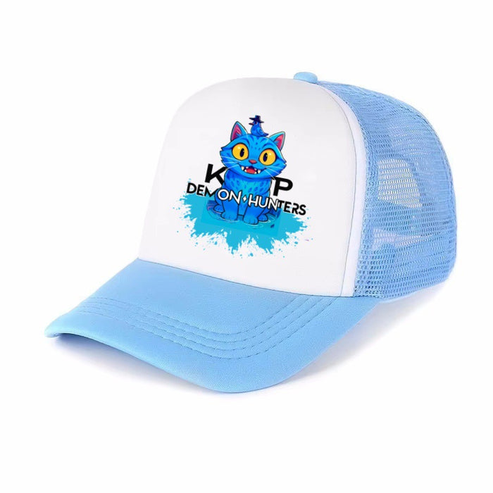 Wholesale KPOP Adjustable Casual Cartoon Print Mesh Baseball Cap