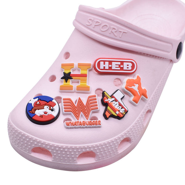 Wholesale random 100pcs Soft Plastic Plastic Decorative Buckle Accessories Shoe Flower Shoe Buckle Cute Cartoon Garden Shoe Accessories