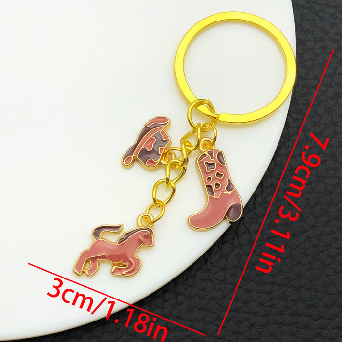 Wholesale Oil-dripping hat pistol metal keychain