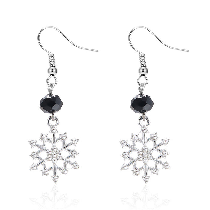 Wholesale Zinc Alloy Christmas Tree Snowflake Dangle Earrings Colorful Trendy Holiday Jewelry Accessory