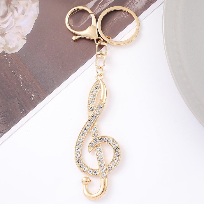 Wholesale Rhinestone Letter Note Keychain Metal Backpack Pendant