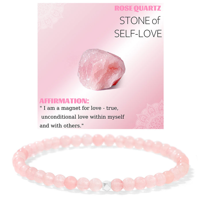 Wholesale 4mm stone bead bracelet with color retaining silver beads tiger' s eye and volcanic stone beads