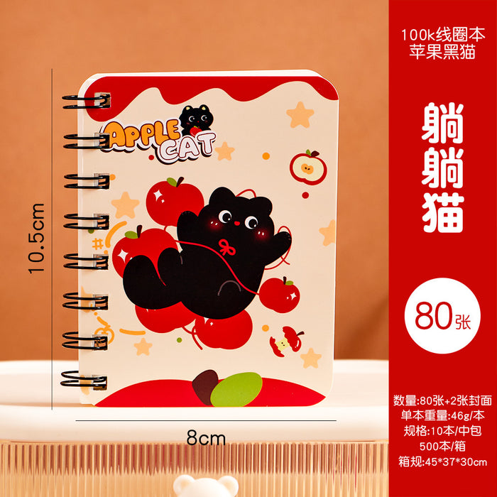 Wholesale Cartoon Cat Pattern A7 Pocket Notebook Trendy Cute Coil Notepad