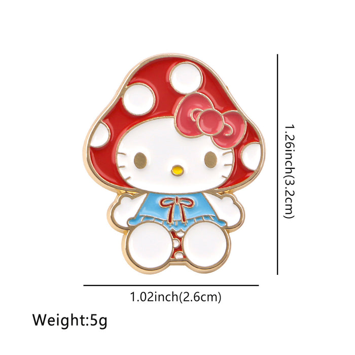 Wholesale Cartoon Red Bow Cat Brooch Badge Clothing Backpack Decorations