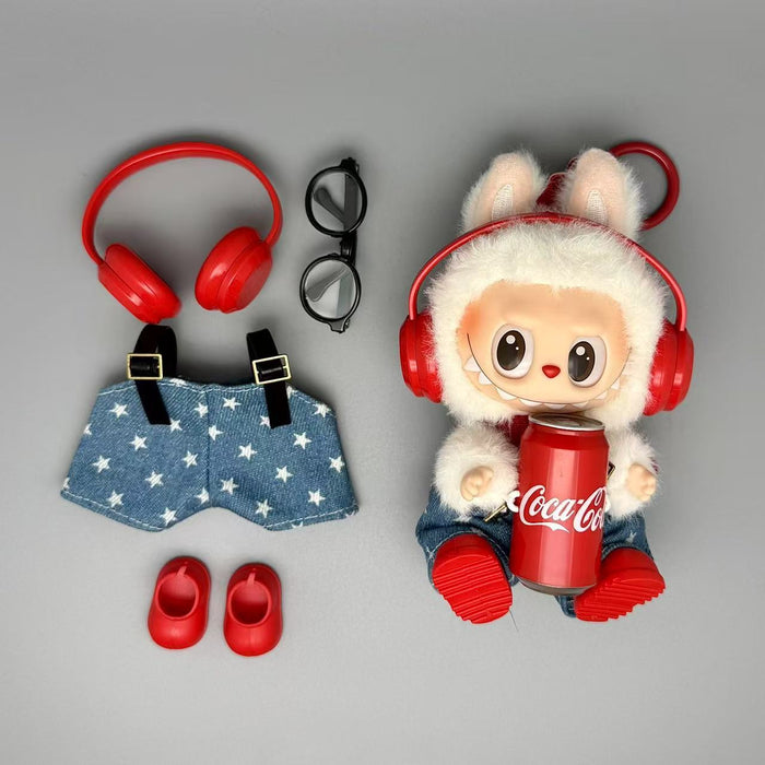 Wholesale Kola doll clothes set with headphones and vinyl doll clothes