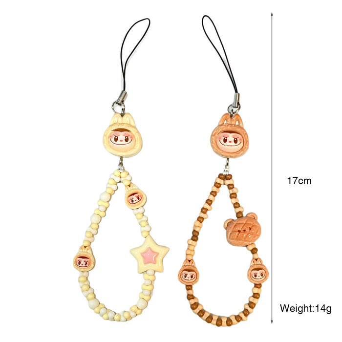 Wholesale mobile phone chain DIY design long key chain original matching bag pendant resin pendant