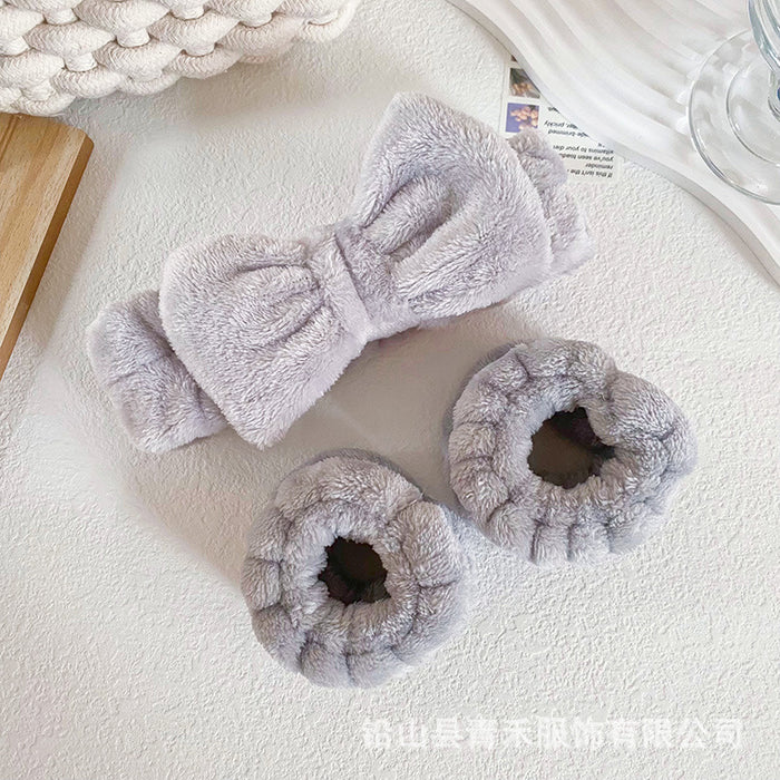 Wholesale Butterfly End Hairband Wristband Set for Women Washing and Beauty Headband Wristband Wristband Hair Accessories Headdress