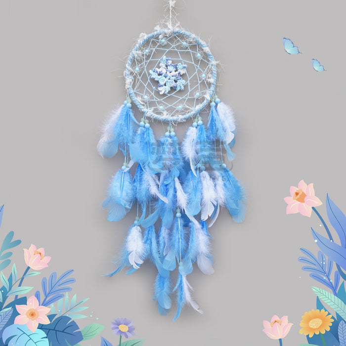 Wholesale Chic Handmade Pink Rooster Feather Dreamcatcher Home Decor MOQ≥2