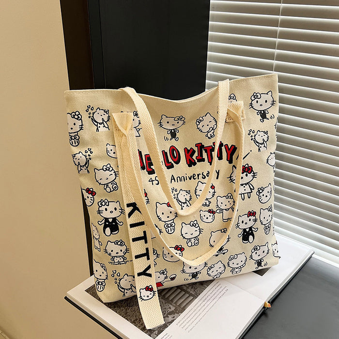 Wholesale Cartoon Canvas Bag Fashion Bag  Handbag Cute Commuter All-match Shoulder Large Capacity Tote