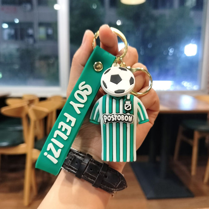 Wholesale  cartoon football player jersey key chain pendant bag car key chain accessories