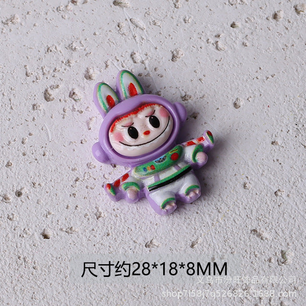 Wholesale Anime Bear Doll Funny Resin Accessories Cream Glue Hair Accessories Headband Mobile Phone Case Pendant