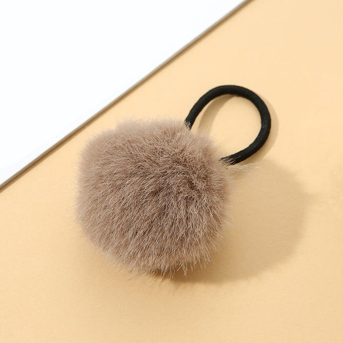 Wholesale cute color plush soft f Hair Scrunchies