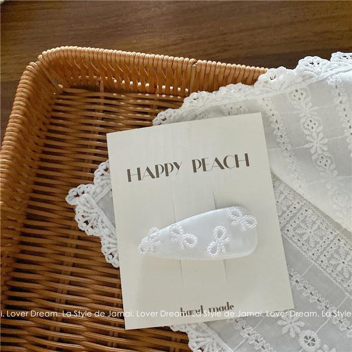 Wholesale Texture bow, bangs clip, side clip, hair clip, hair accessory