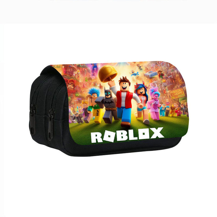 Wholesale Printing Double Layer Pencil Bag Cartoon Storage Bag