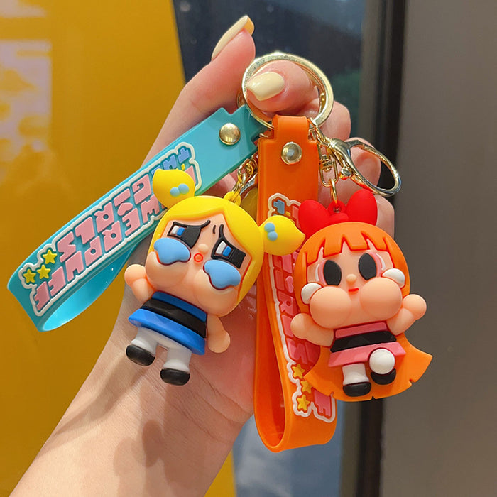 Wholesale  Cartoon Girl Bag Pendant Car Keychain Doll