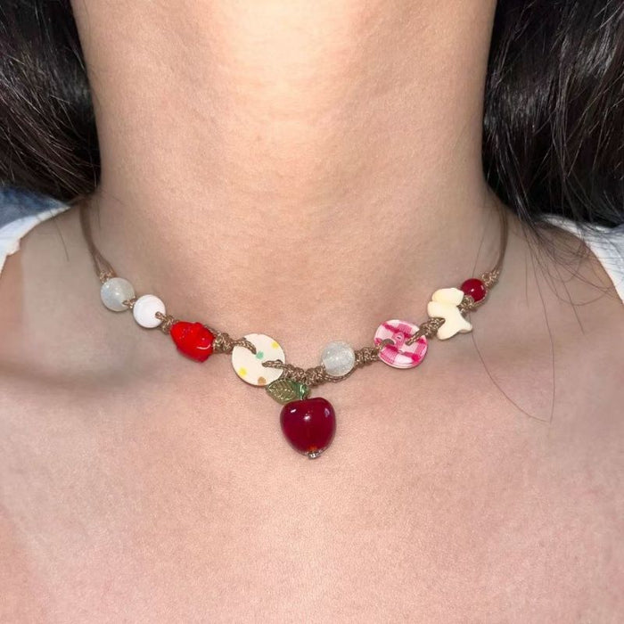 Wholesale Necklaces with niche designs, woven styles, cute and versatile, high-end collarbone accessories