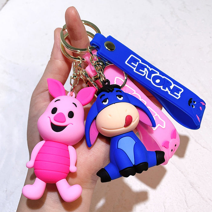 Wholesale Cartoon doll keychain,  cute bag charm,  silicone