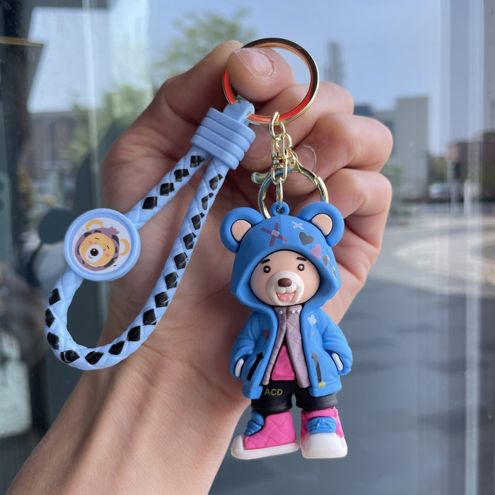 Wholesale Cartoon Fashion Keychain Pendant 3D Doll Couple Bag Pendant Doll Grabbing Machine Small Gift