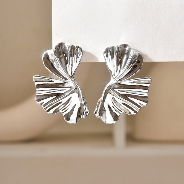 Wholesale Ginkgo Leaf Earrings Steel Needle Earrings